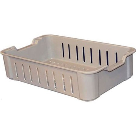 MFG TRAY Molded Fiberglass Toteline Stacking Wash Box 819048 - 17-3/4"L x 10-1/2"W x 4-1/8"H, Gray 8190485136